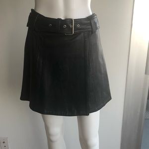Tutto Pelle Leather Skirt with Belt